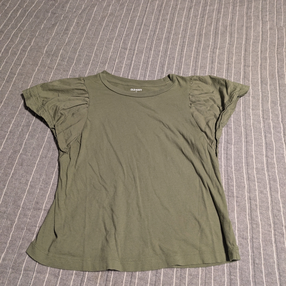 Old Navy Women's Short Sleeve Top in Forest Green
